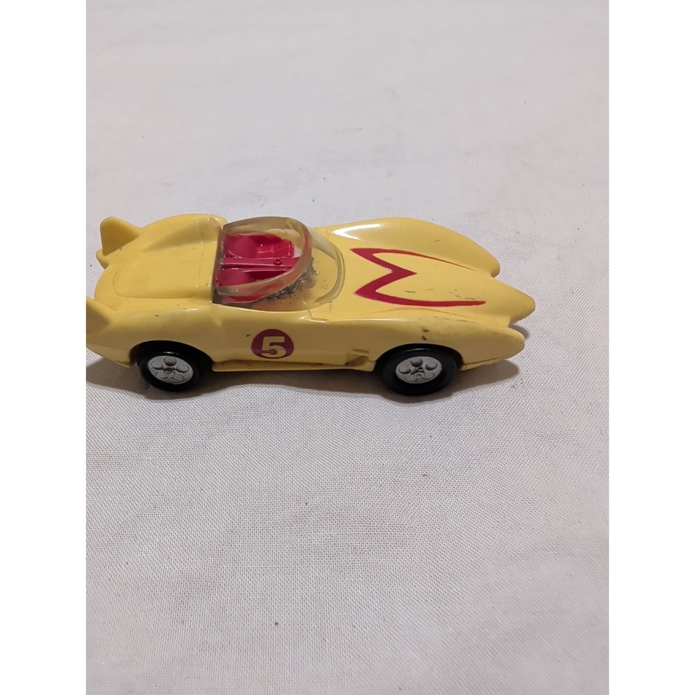 Vintage 2008 Speed Racer Mach 5 Toy Car Yellow Red M Pullback McDonald's